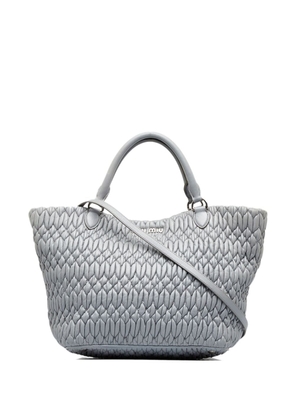 Miu Miu Pre-Owned Crystal matelassé two-way handbag - Grey