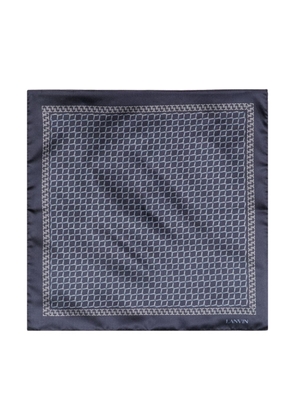 Lanvin geometric-pattern silk scarf - Blue