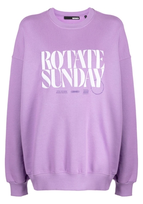 ROTATE logo-print cotton sweatshirt - Purple