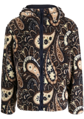 Drôle De Monsieur abstract-pattern print fleece jacket - Blue