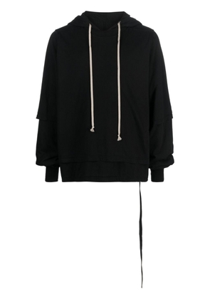 Rick Owens DRKSHDW layered cotton hoodie - Black