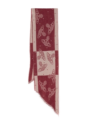 Vivienne Westwood Two Point logo-jacquard scarf - Red