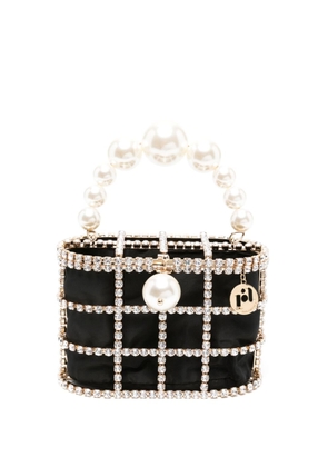 Rosantica Holli pearl-embellished clutch bag - Black