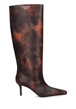 70mm Leather Tall Boots