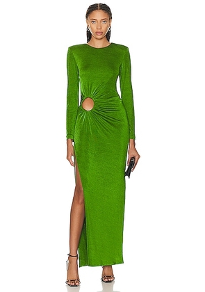 ILA Gwen Long Sleeve Maxi Dress in Green - Green. Size 38 (also in 34, 36, 40).