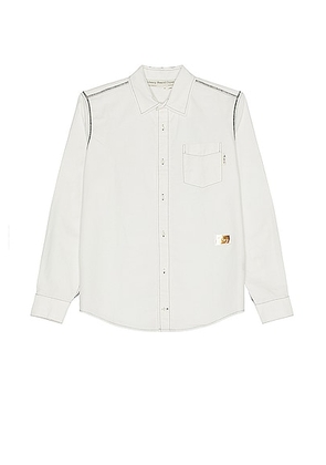 Advisory Board Crystals Oxford Shirt in White - White. Size M (also in S, XL/1X).