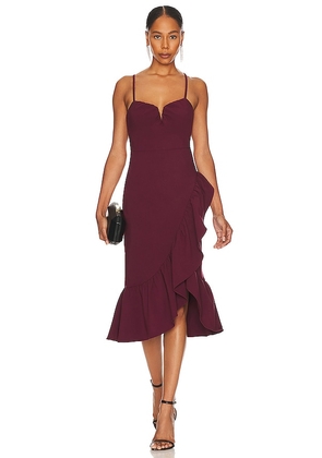 LIKELY Johnny Dress in Wine. Size 2.