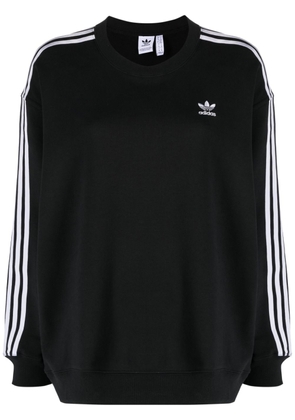 adidas logo-embroidered cotton sweatshirt - Black