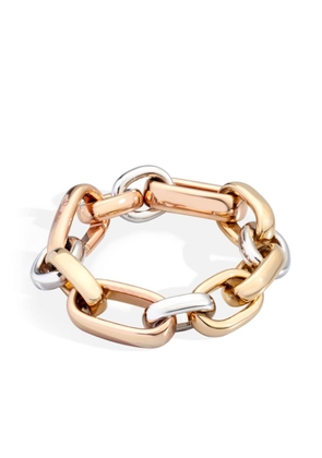Pomellato 18kt rose, yellow and white gold Iconica chain bracelet