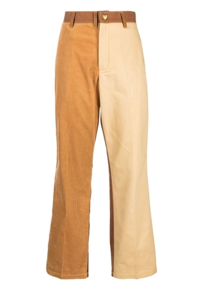 Marni panelled straight-leg trousers - Brown