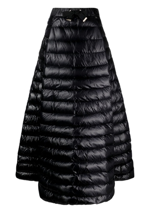 Herno drawstring padded down maxi skirt - Black