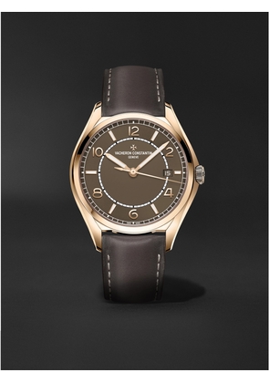 Vacheron Constantin - Fiftysix Automatic 40mm 18-Karat Pink Gold and Leather Watch, Ref. No. 4600E/000R-B576 - Men - Brown