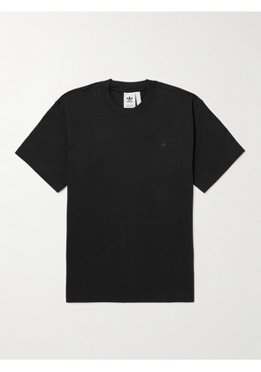 adidas Originals - Logo-Embroidered Organic Cotton-Jersey T-Shirt - Men - Black - XS