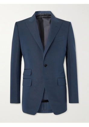 TOM FORD - Cotton and Silk-Blend Suit Jacket - Men - Blue - IT 46