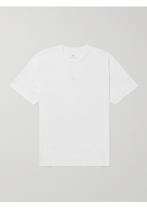Nike - Logo-Embroidered Cotton-Jersey T-Shirt - Men - White - XS