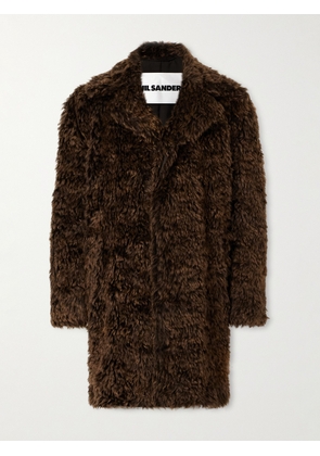 Jil Sander - Oversized Mohair and Cotton-Blend Coat - Men - Brown - IT 46