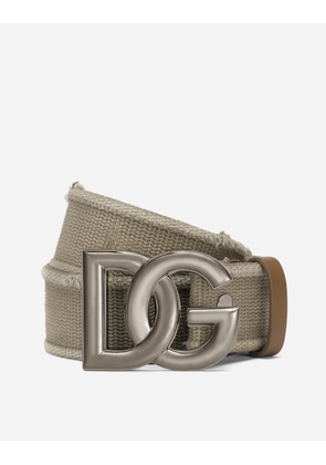 Dolce & Gabbana Tape Belt With Dg Logo - Man Belts Beige 110