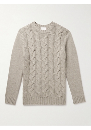 Allude - Cable-Knit Cashmere Sweater - Men - Neutrals - S