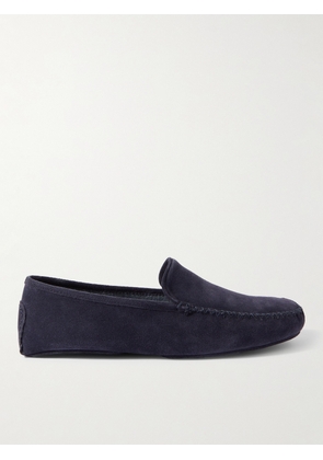 Thom Sweeney - Cashmere-Lined Suede Slippers - Men - Blue - UK 7