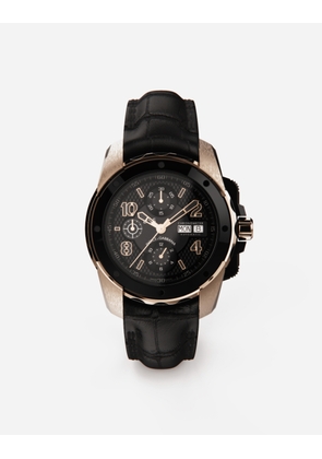 Dolce & Gabbana Ds5 Watch In Red Gold And Steel With Pvd Coating - Man Watches Black Onesize