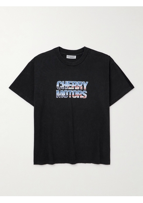 Cherry Los Angeles - Logo-Print Cotton-Jersey T-Shirt - Men - Black - XS