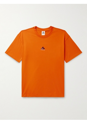 Nike - ACG Logo-Embroidered Jersey T-Shirt - Men - Orange - XS
