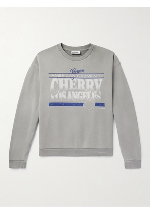 Cherry Los Angeles - American Garments Logo-Print Cotton-Jersey Sweatshirt - Men - Gray - XS