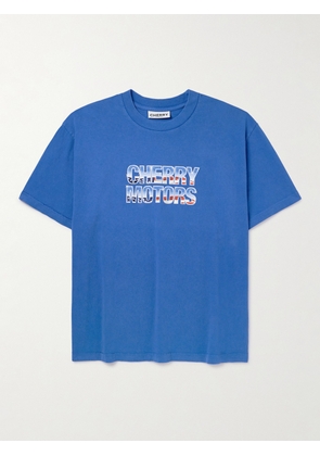 Cherry Los Angeles - Logo-Print Cotton-Jersey T-Shirt - Men - Blue - XS