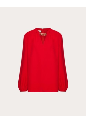 Valentino CADY COUTURE VLOGO CHAIN TOP Woman RED 40