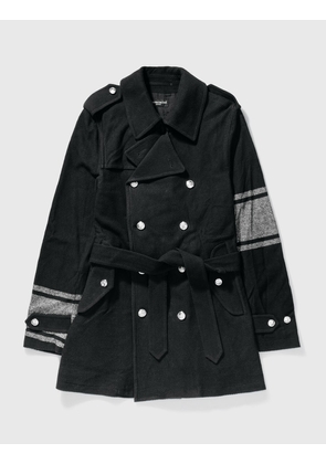 Mastermind Japan Double Breast With Silver Glitter Trench Coat