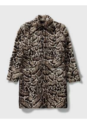 Christopher Kane Leopard Leather Long Coat