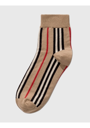 Icon Stripe Intarsia Cotton Blend Ankle Socks