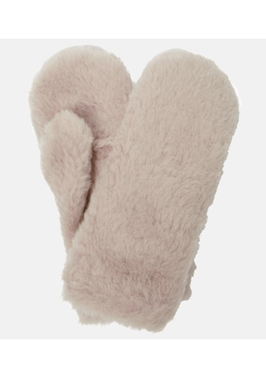 Max Mara Ombrato alpaca, wool and silk mittens