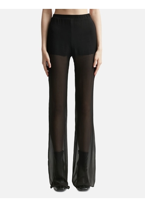 FLARED SHEER TAILORED TROUSERS
