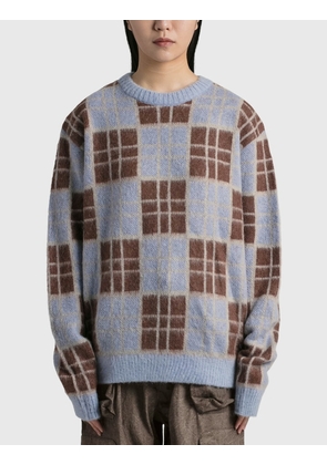 CHECKERED MOHAIR SWEATER