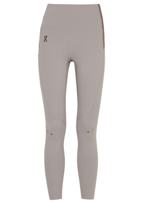 ON Running Active Cropped Stretch-jersey Leggings - Grey - L