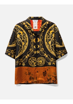 Regenerated Silk and Ornament Jewelry Bowling Shirt