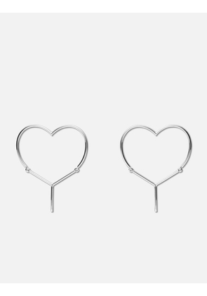 Mini Y Heart Earrings