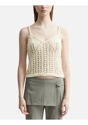 Resort-style knitted tank