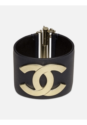 Chanel Big Logo Leather Bracelet