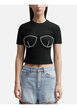 CRYSTAL BUSTIER CUP T-SHIRT