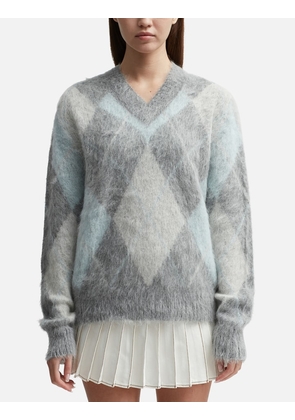 Argyle Brushed Sweater