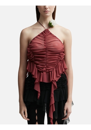 Flower Ruched Tank Top