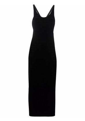 Saint Laurent cut-out silk dress - Black