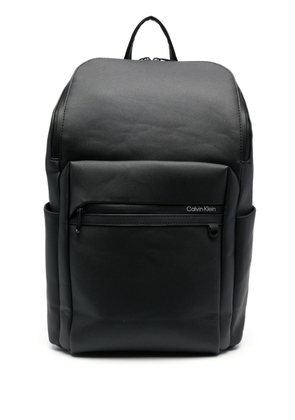 Calvin Klein tonal zip-top backpack - Black
