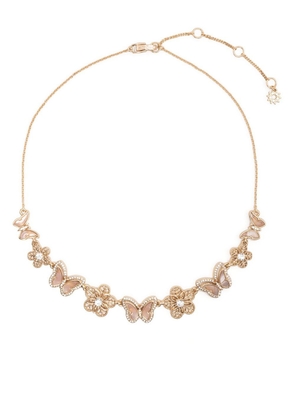 Marchesa Notte Bridesmaids butterfly crystal-embellished necklace - Gold
