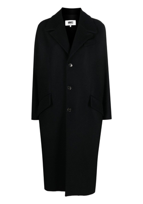 MM6 Maison Margiela oversized single-breasted wool coat - Black