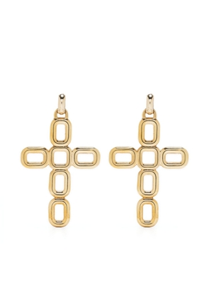 Laura Lombardi Luciana cross-pendant earrings - Gold