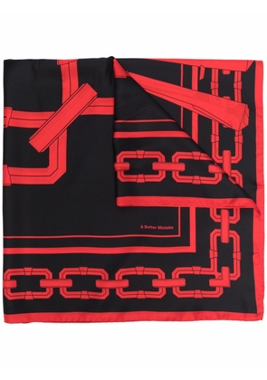 A BETTER MISTAKE Unchained silk scarf - Black