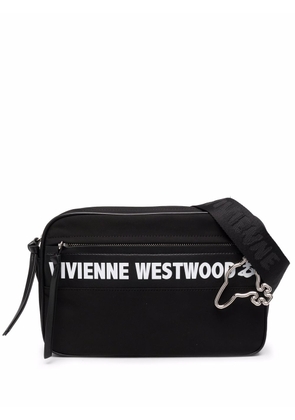 Vivienne Westwood logo-tape shoulder bag - Black